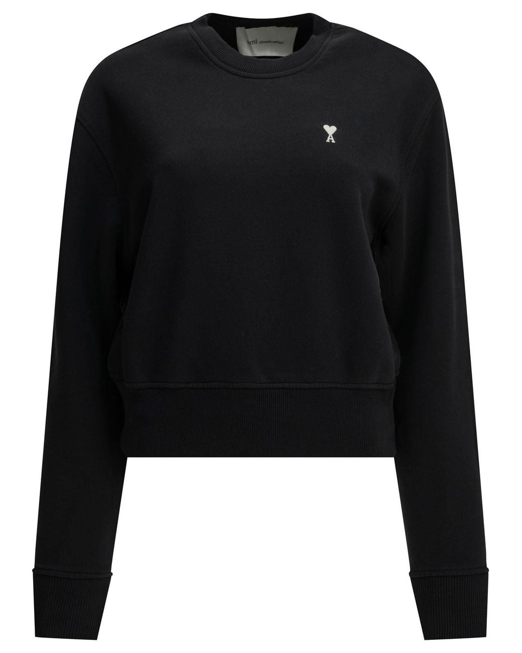 AMI Black Ami De Coeur Crew-Neck Sweatshirt