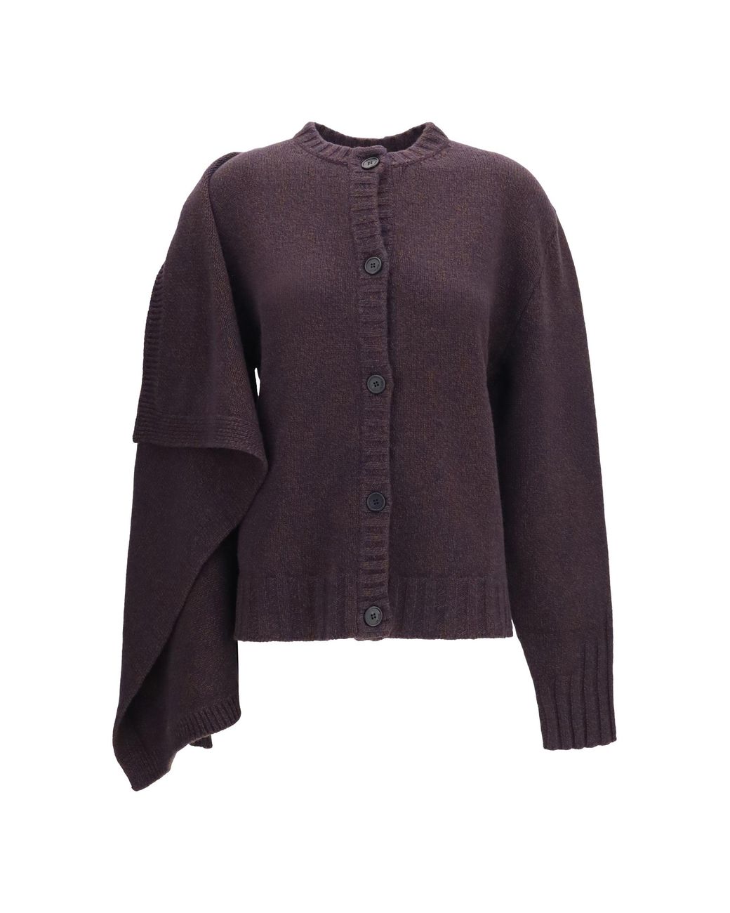 The Attico Purple Crewneck Cardigan
