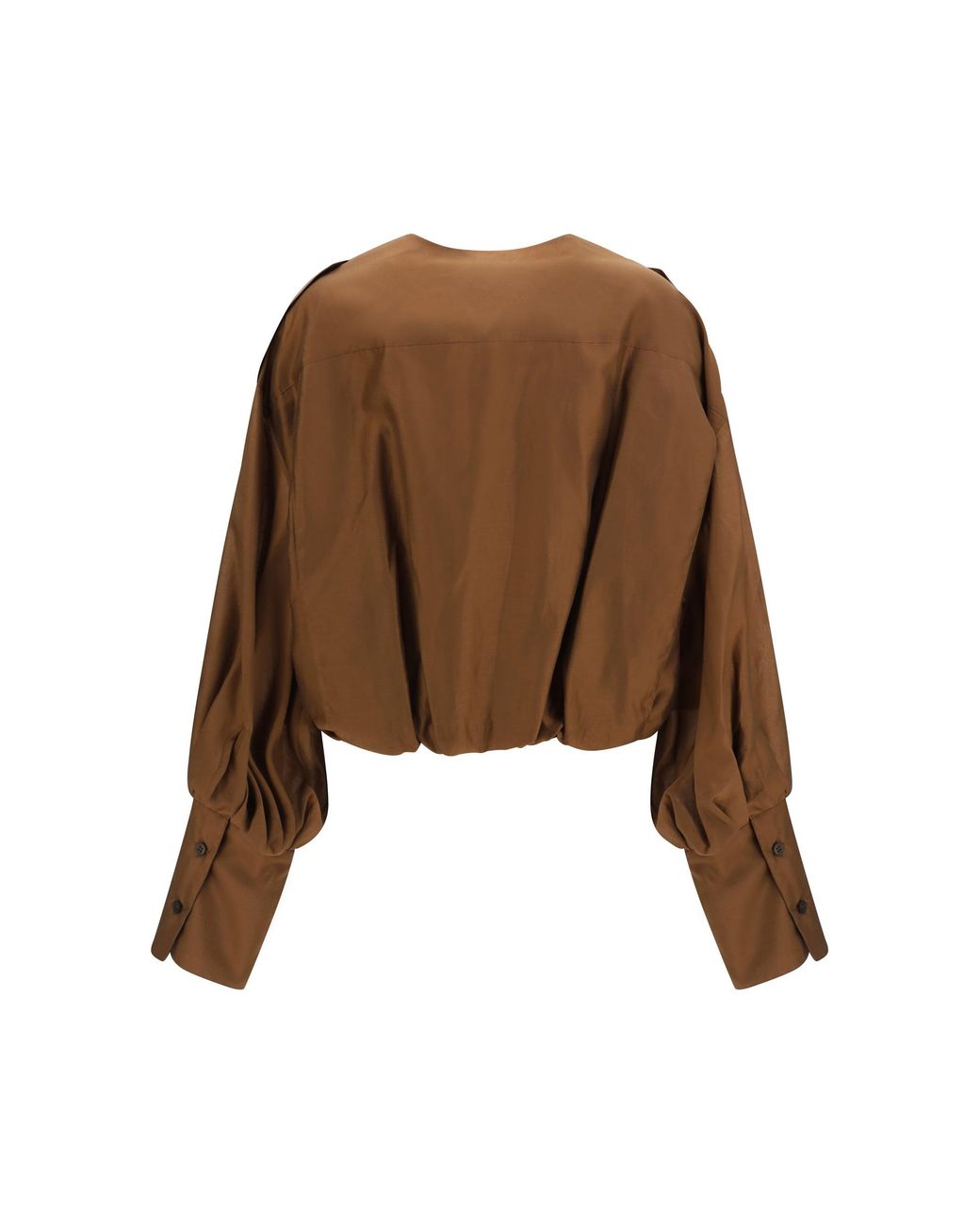 THE LATEST Brown Diana Lightweight Muslin Shirt Chocolate