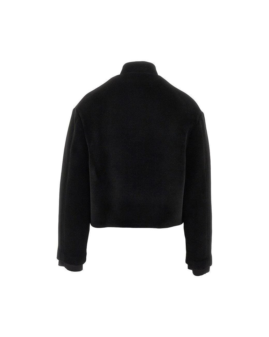 Jil Sander Black Velvet Full-Zip Jacket