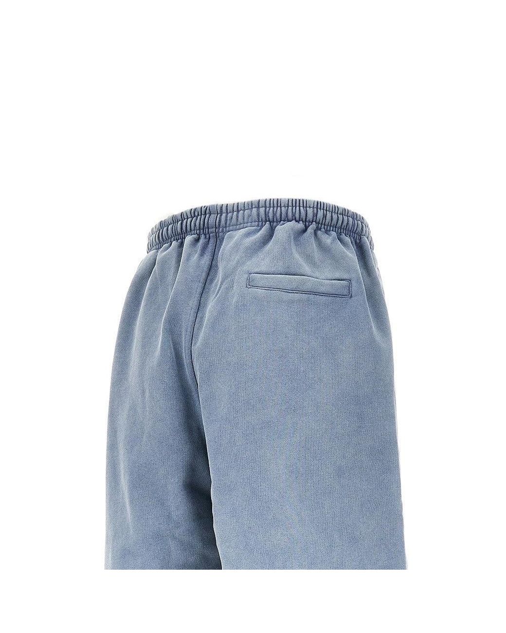 Arte' Blue Sunfade Stencil Sweatpants for men