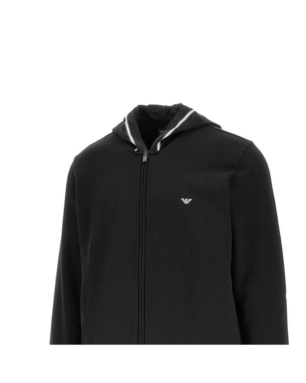EA BODYWEAR Black Loungewear Hoodie for men