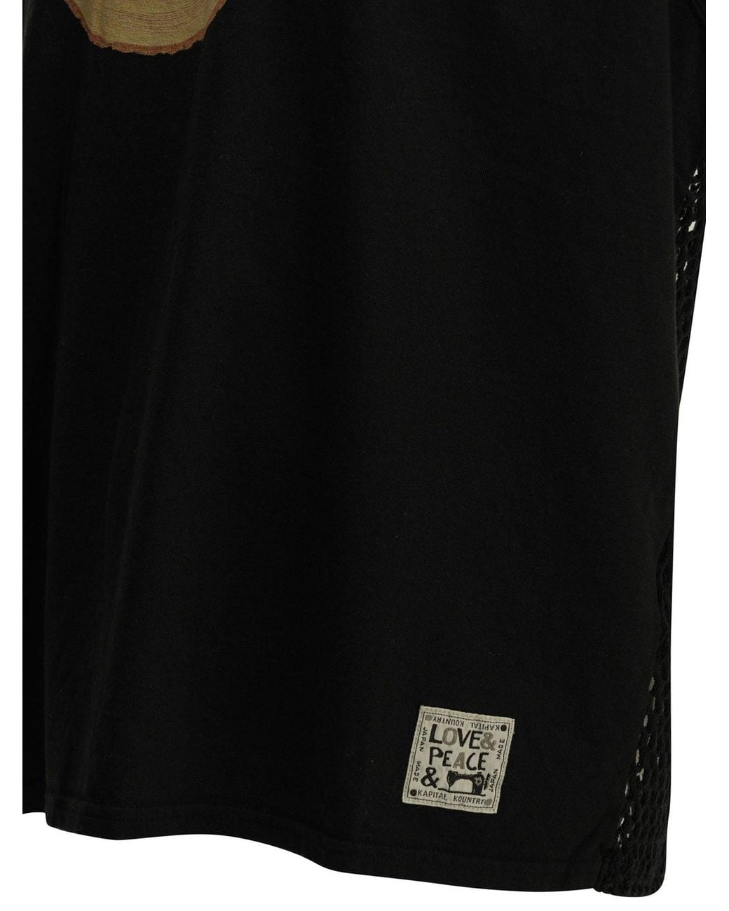 Kapital Black Tree Trunk Crew-Neck T-Shirt for men