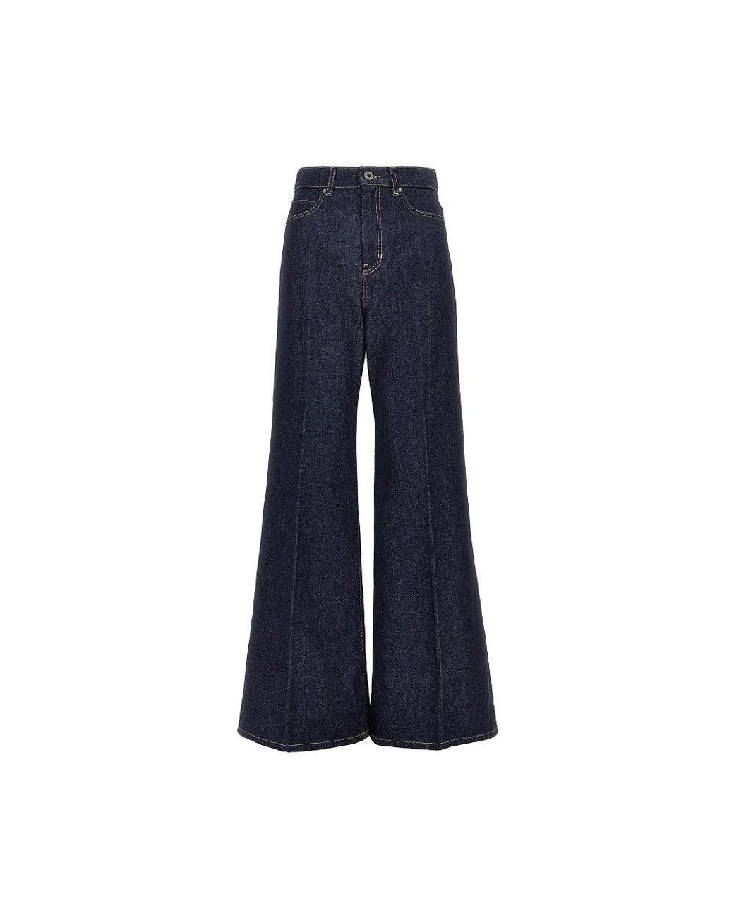 Weekend by Maxmara Blue Cotton Denim Oversized Jeans