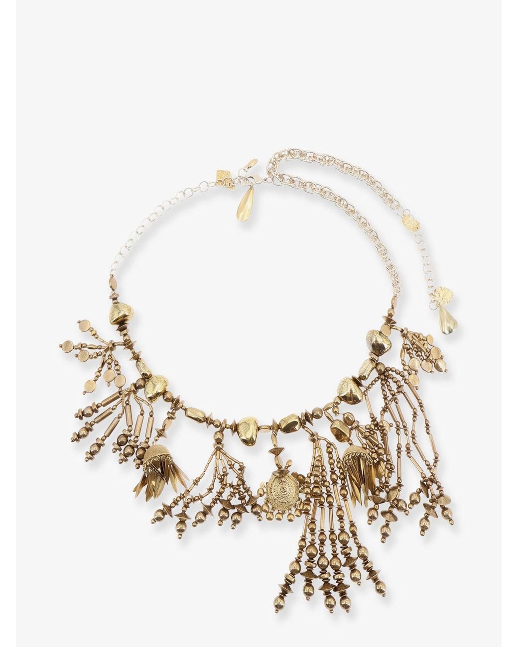 Dries Van Noten Metallic Tassel Pendant Necklace