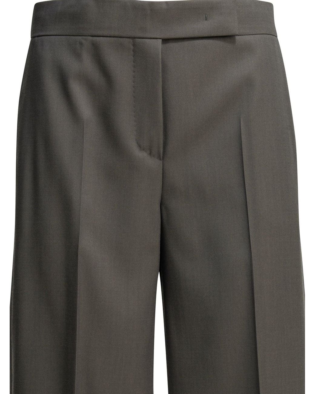 Max Mara Gray Tailored Virgin Wool Pants
