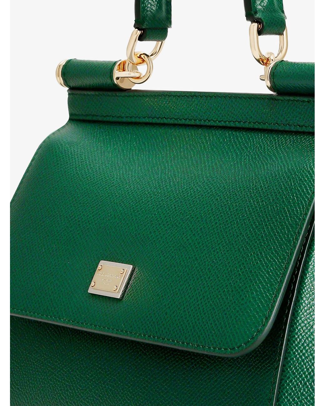 Dolce & Gabbana Green Dolce & Gabbana Sicily Leather Crossbody Bag