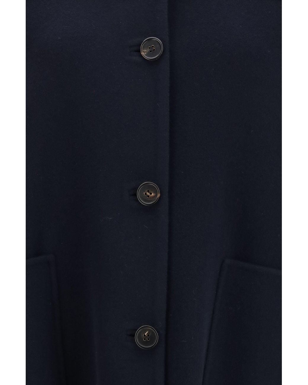 Max Mara Blue 'S Maxmara Giugno Short Virgin Wool Coat
