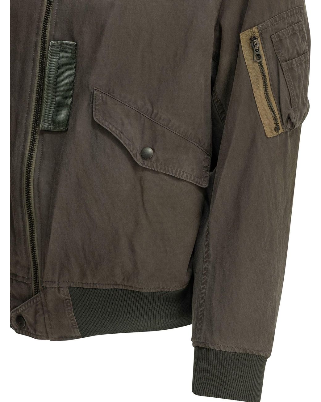 A.PRESSE Gray "L-2B Flight Jacket" Bomber for men