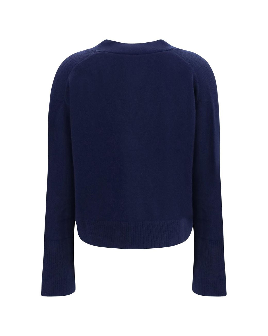 Verybusy Blue Cashmere V-Neck Buttoned Cardigan Cosmos
