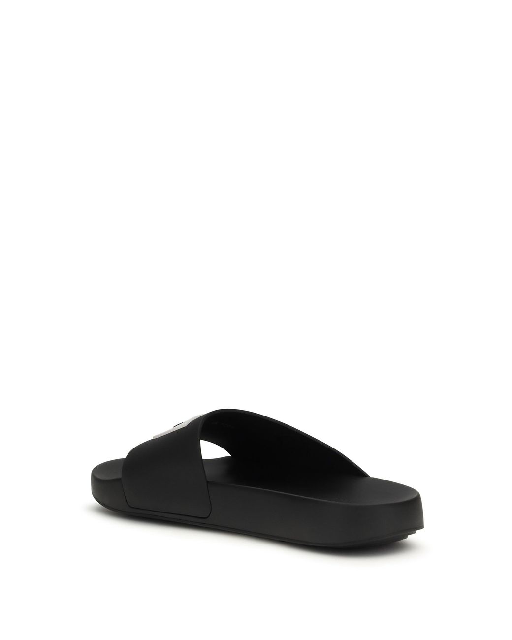 Givenchy White Rubber Logo Slippers
