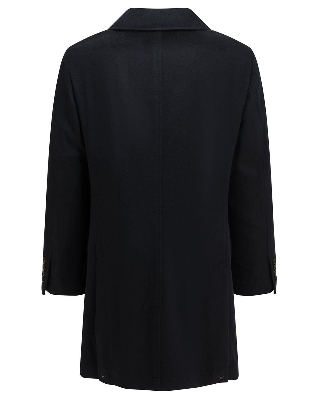 Brunello Cucinelli Black Short Coat Made Of Virgin Wool Fabric