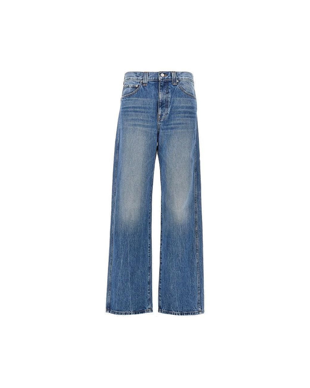 Khaite Blue 'Bonnie' Relaxed Fit Jeans