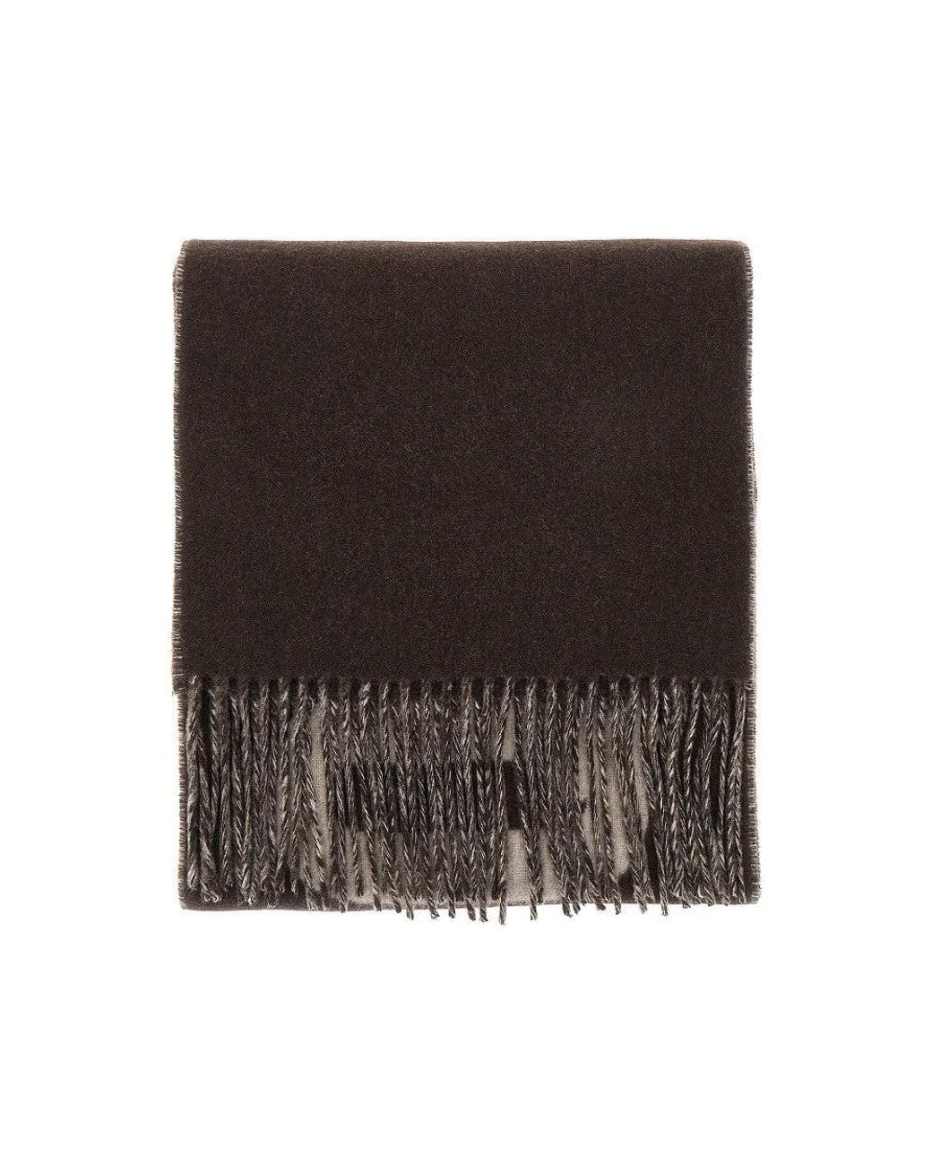 Jacquemus Black Jacquard Logo Wool Scarf for men