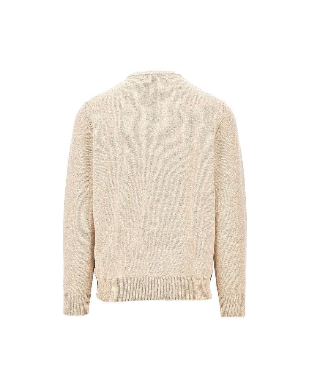 Mc2 Saint Barth White Cortina Card 'Heron C' Sweater for men
