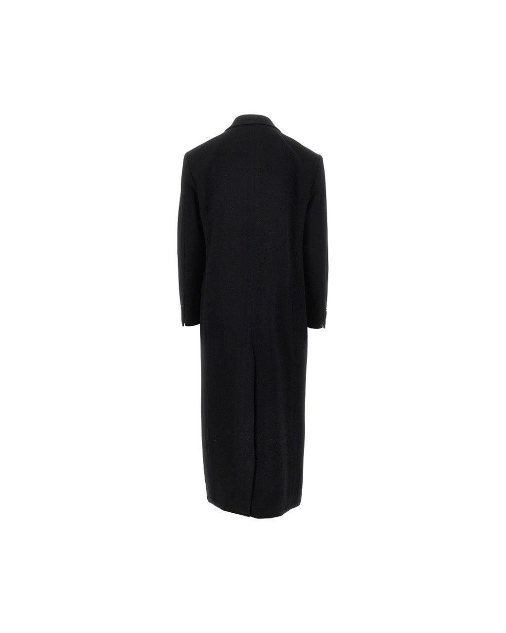Tagliatore Black Wool And Cashmere Long Coat