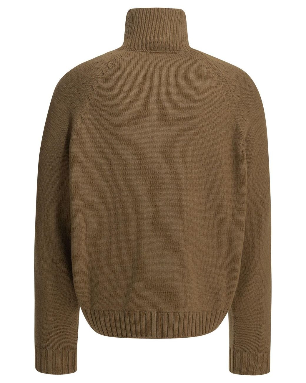 Tom Ford Green Cashmere Wool Blend Half-Zip Sweater