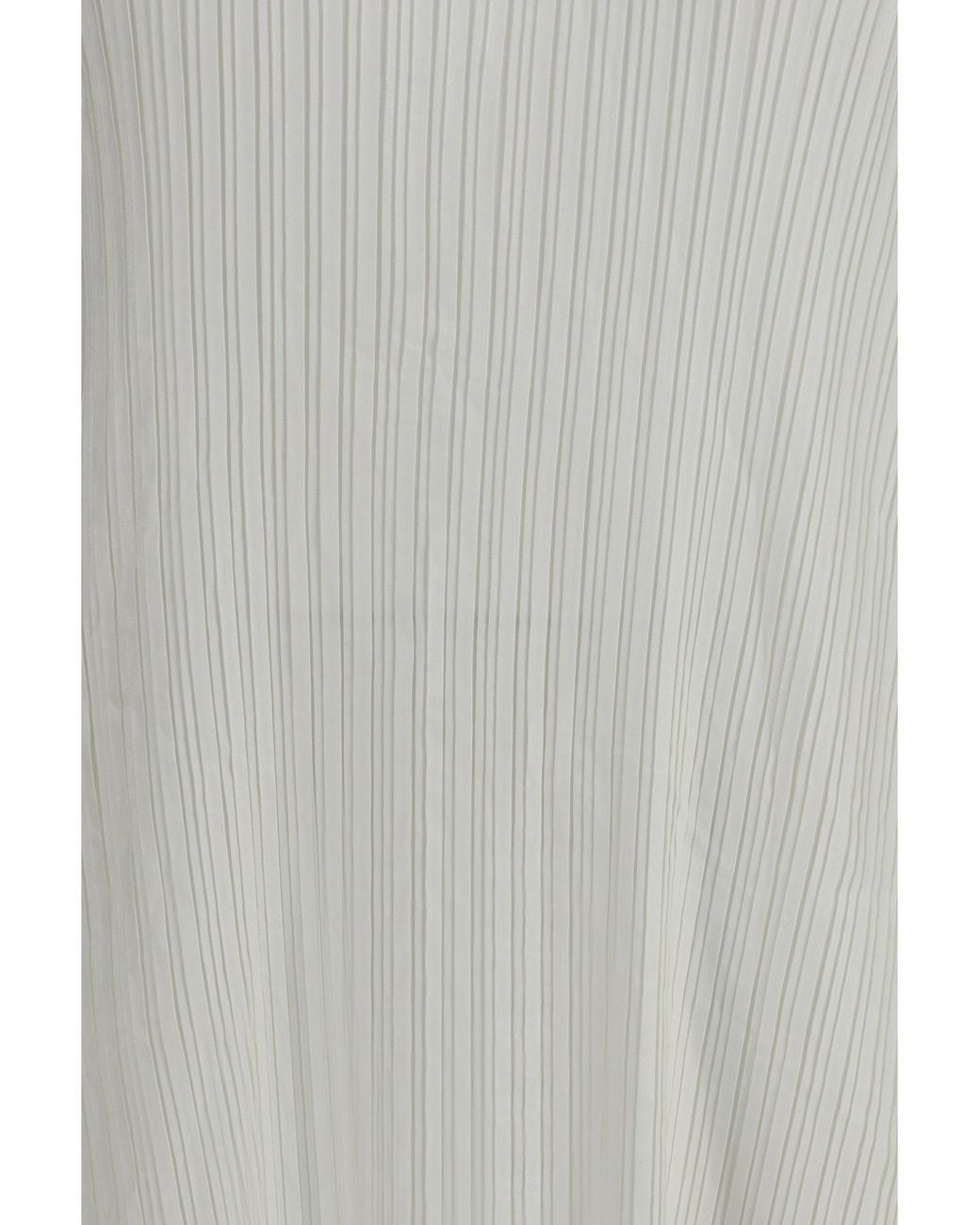 GONGDID DESIGN White Dress Wavy Halter