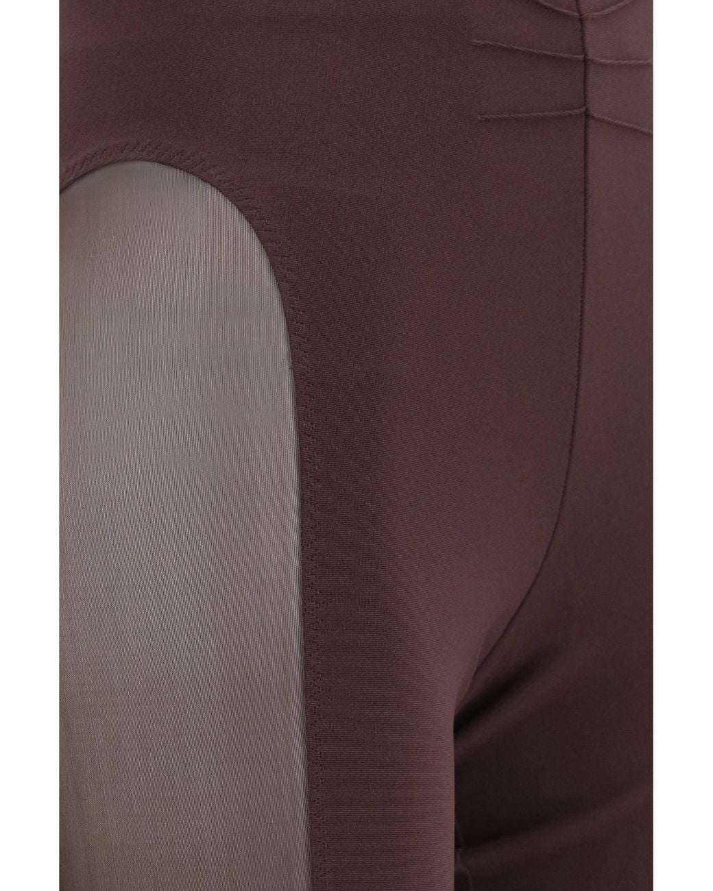 The Attico Purple Sheer Detail Leggings