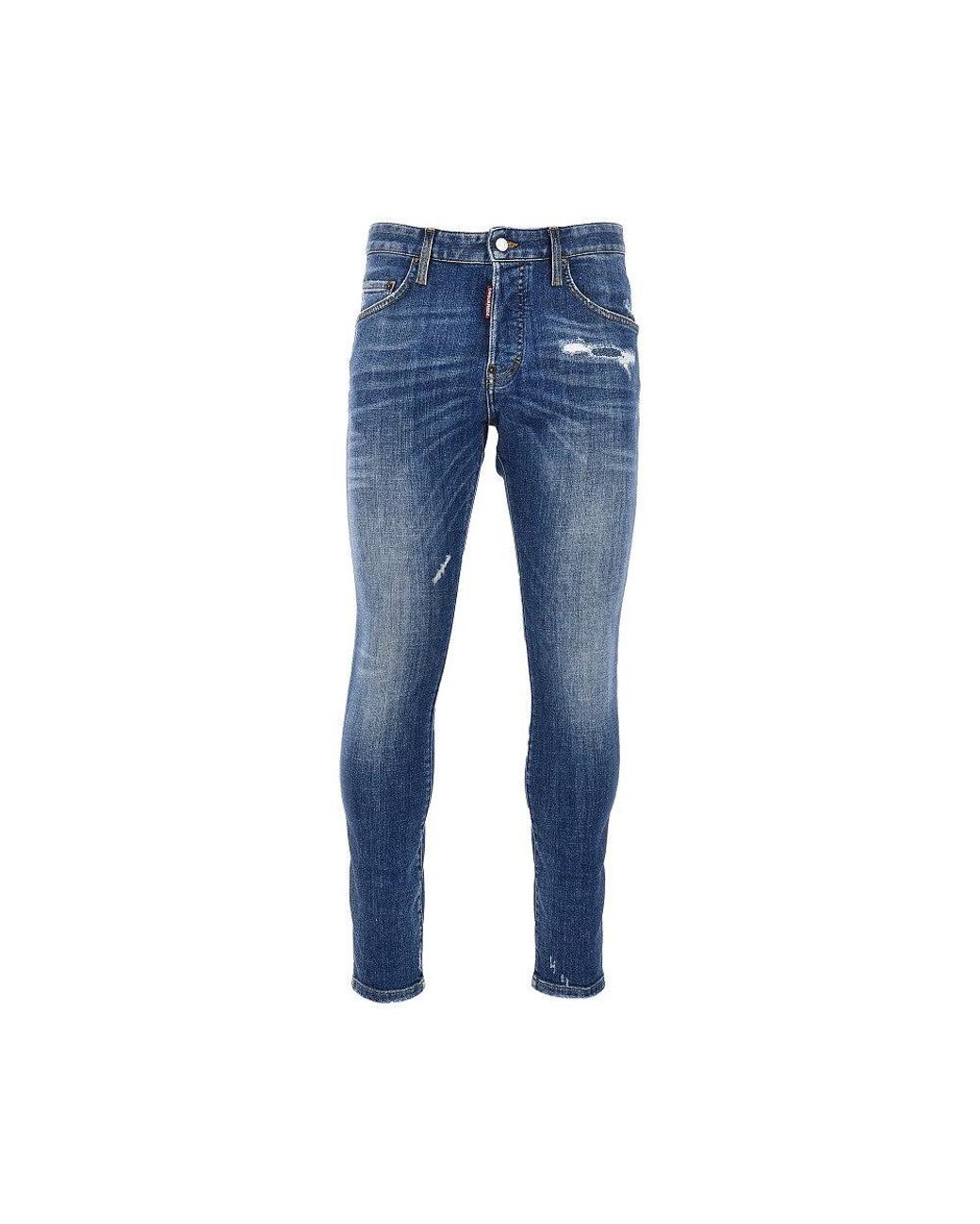 DSquared² Blue Stretch Denim Skater Jeans for men