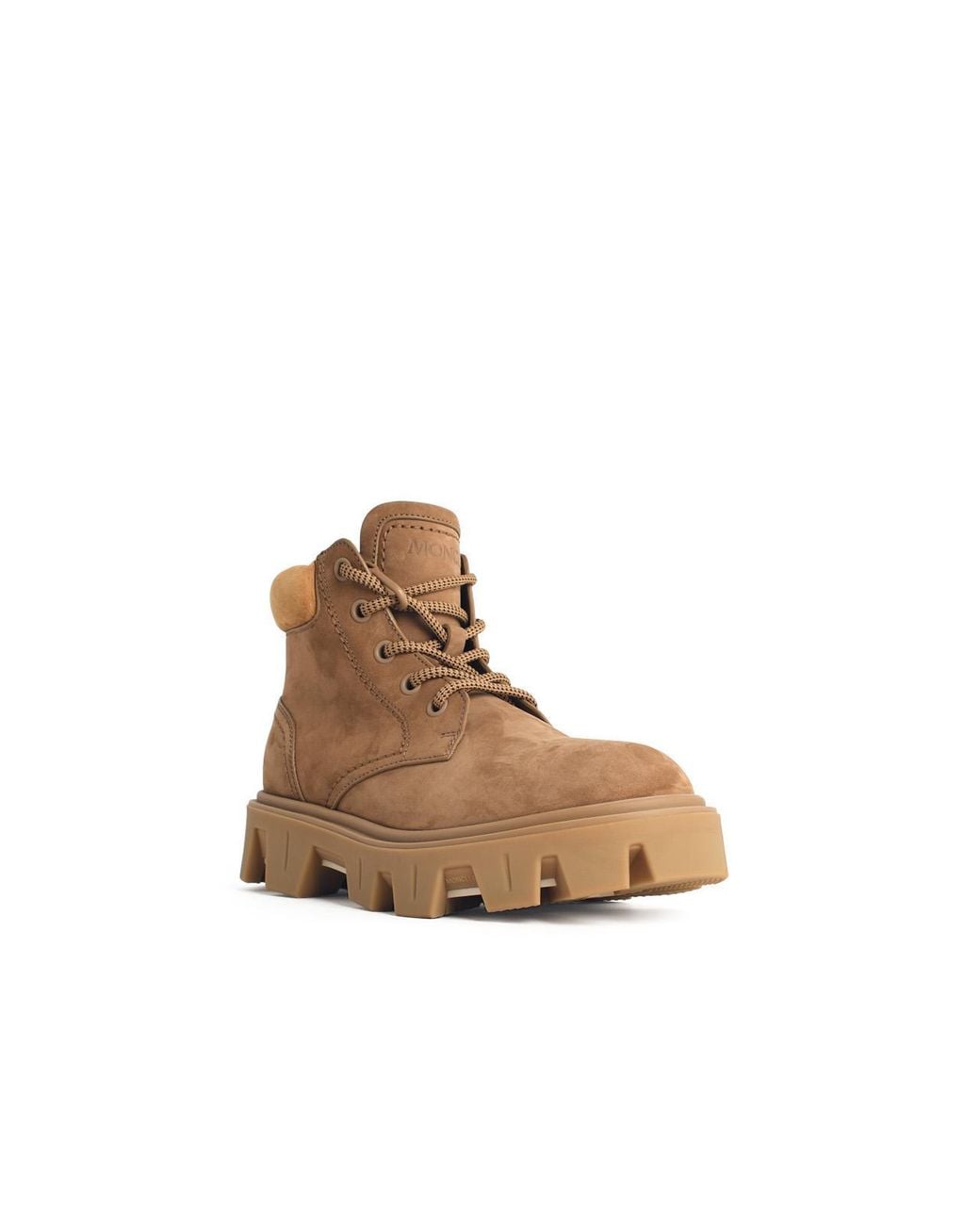 Moncler White 'Peak City' Suede And Khaki Nubuck Ankle Boots for men