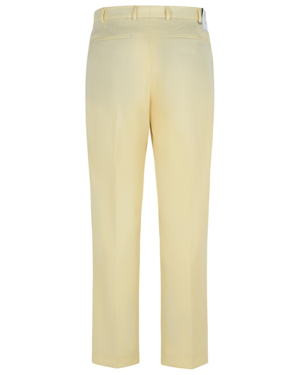 PT01 Yellow Ivory Virgin Wool Trousers for men