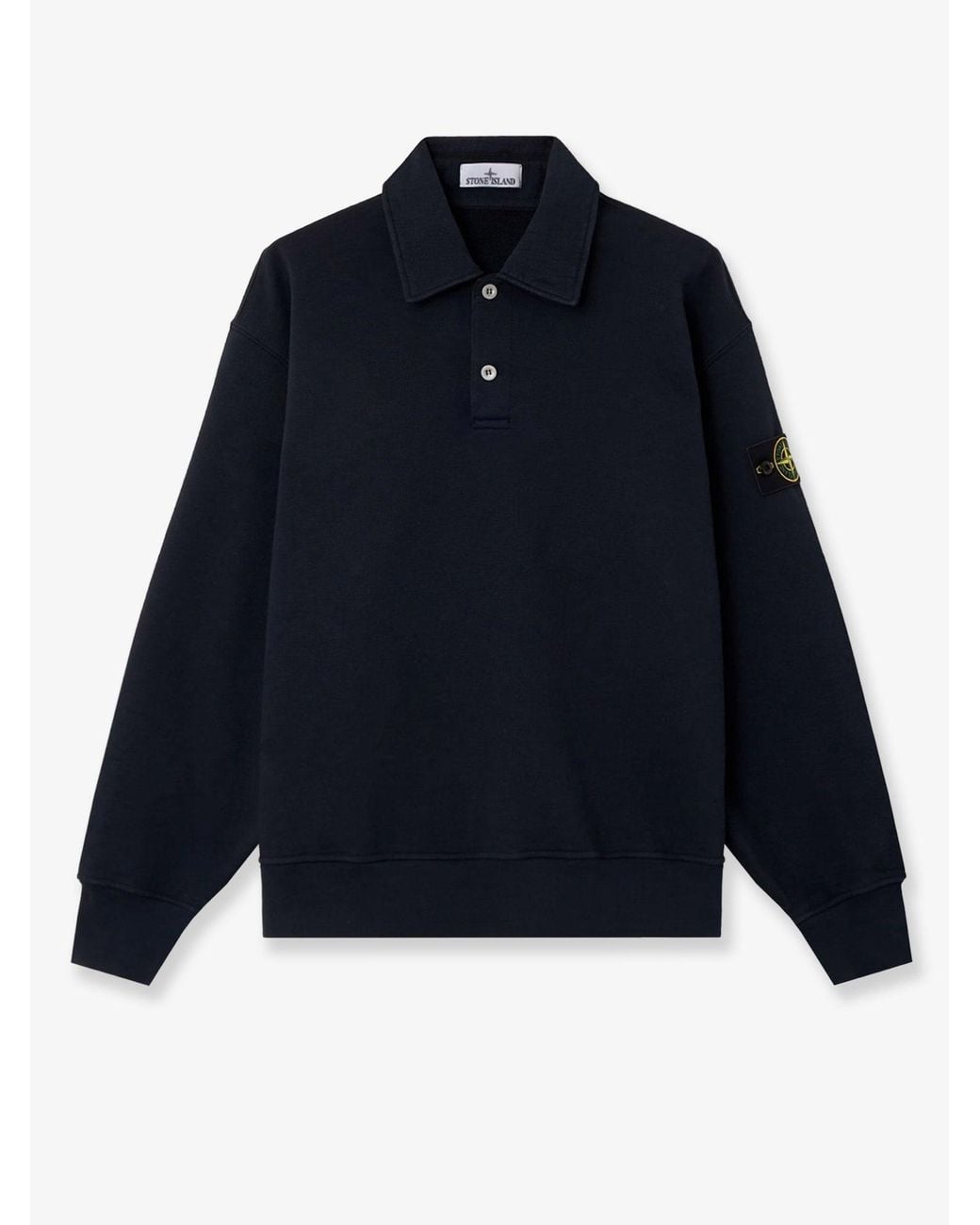 Stone Island Blue Oversized Cotton Polo Shirt for men