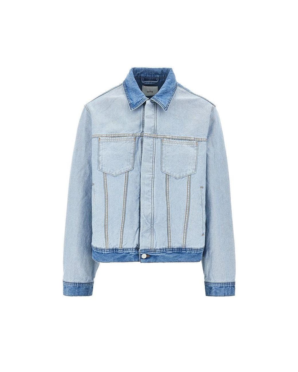 Arte' Blue Inside/Out Denim Jacket for men