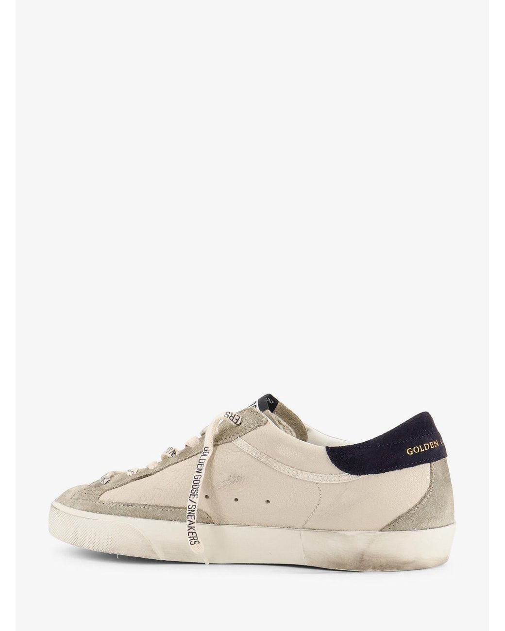 Golden Goose Deluxe Brand White Super-Star Leather Suede Sneakers for men
