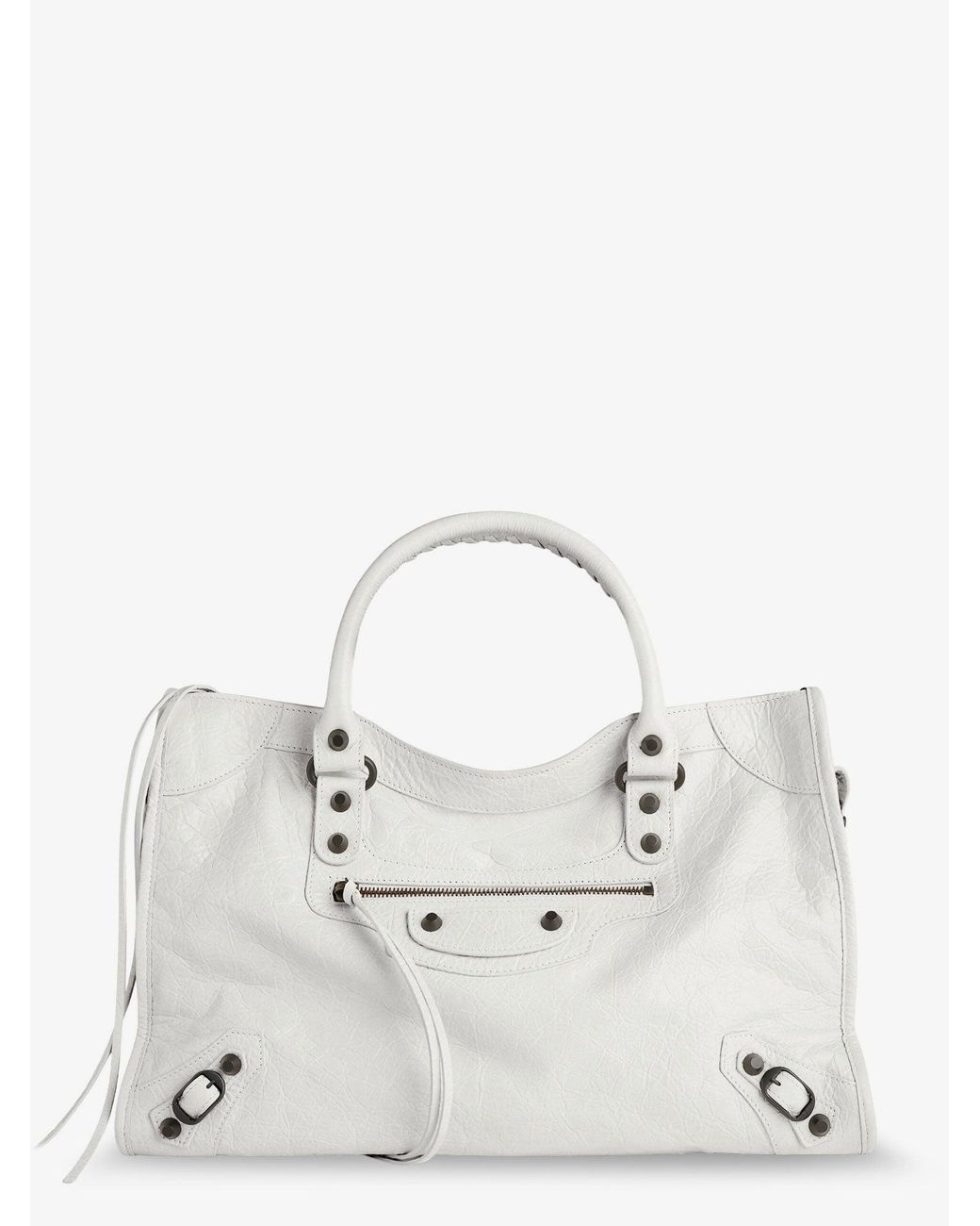 Balenciaga Natural Le City Medium Leather Shoulder Bag