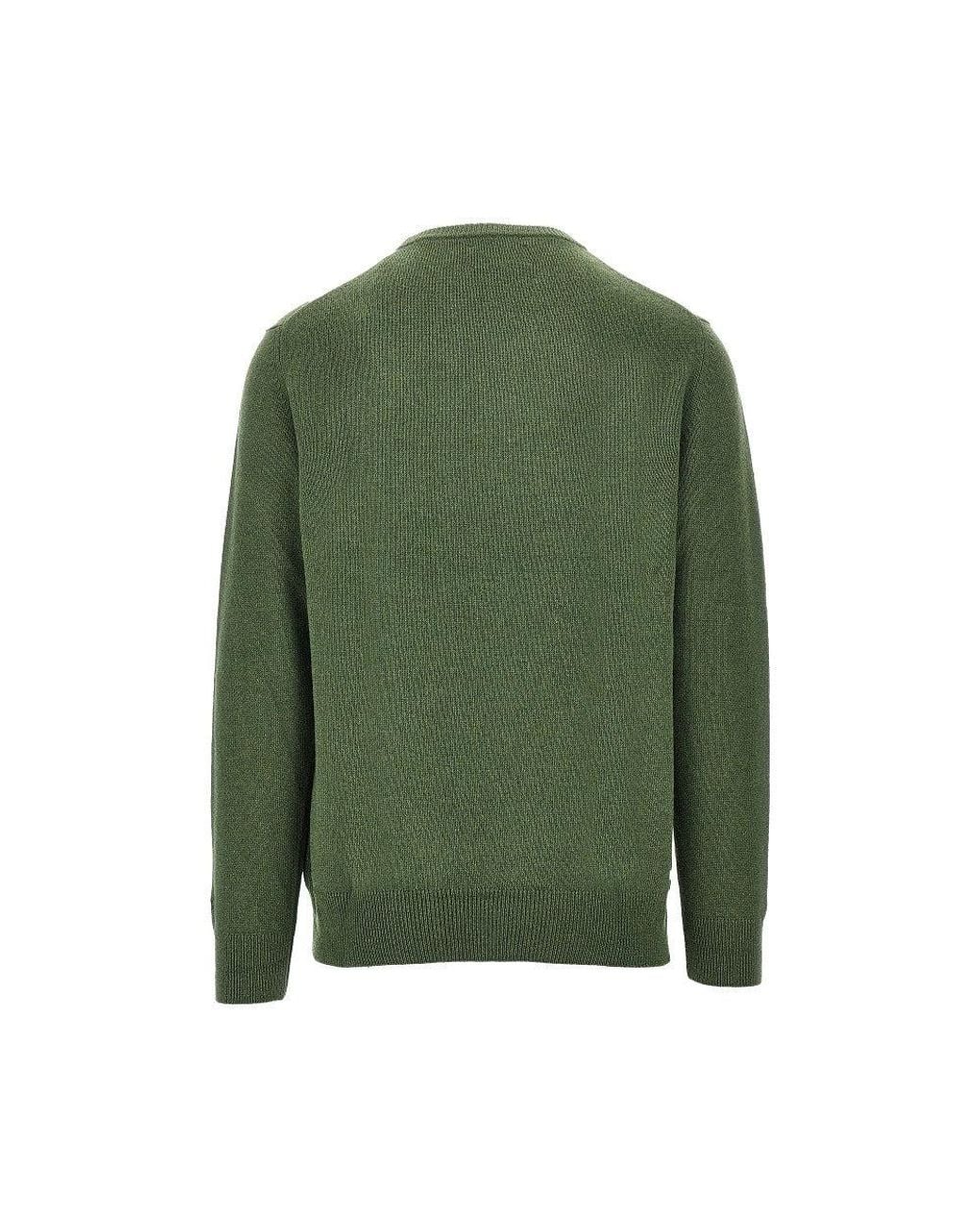 Mc2 Saint Barth Green Latin Lover Heron Sweater for men