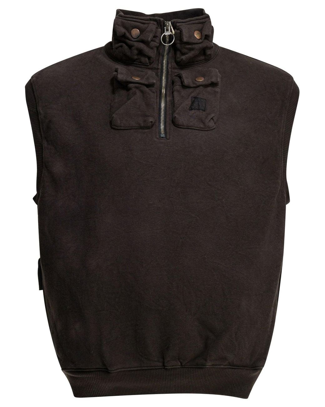 Kapital Black Nickle 4 Half-Zip Sweatshirt Charcoal for men