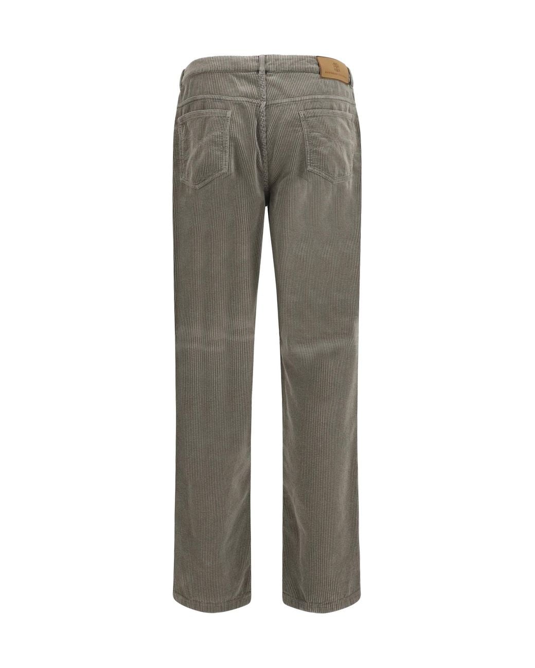 Brunello Cucinelli Gray Corduroy Trousers