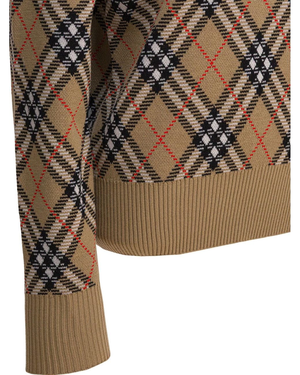 Burberry Brown Wool Blend Crew Neck Sweater