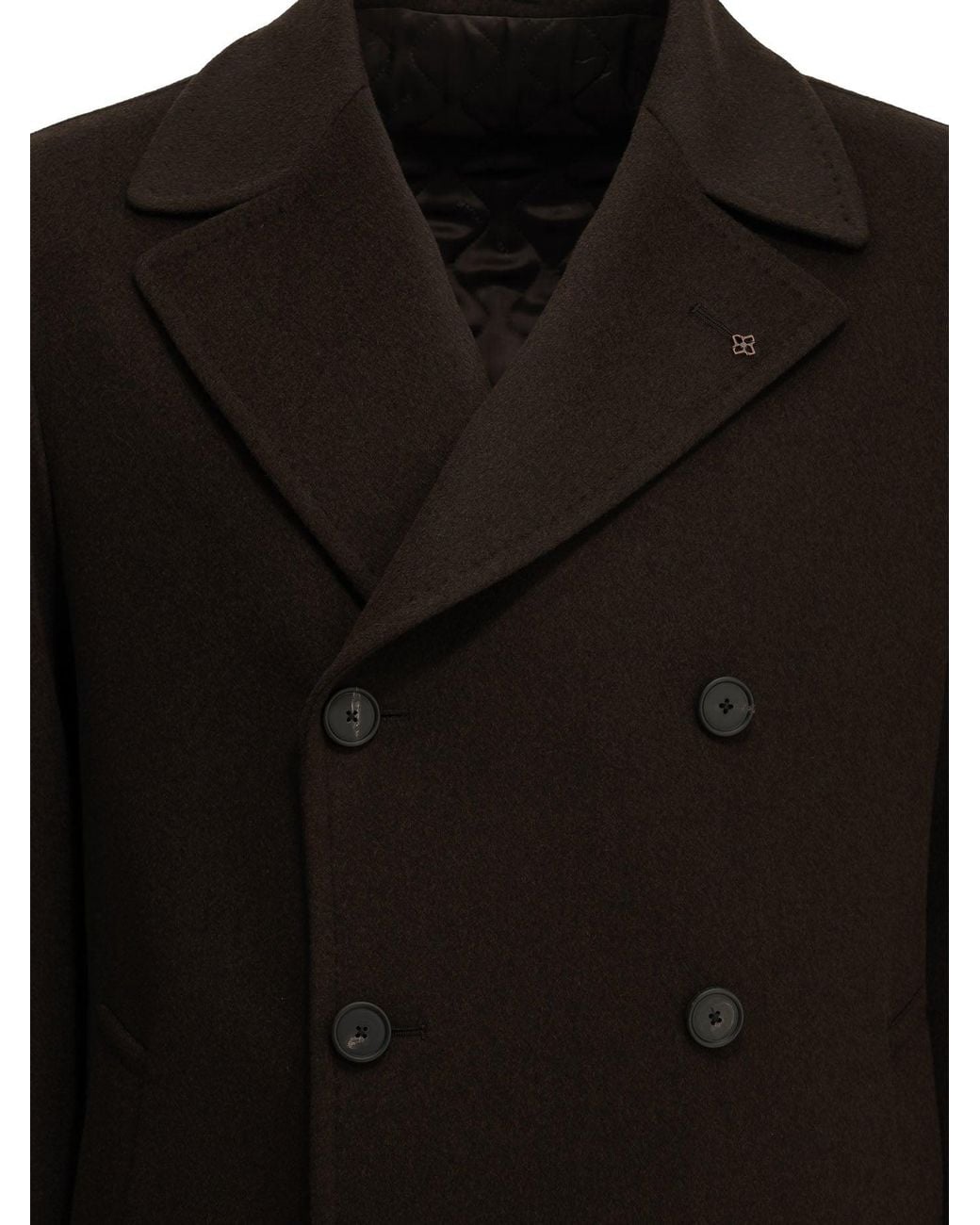 Tagliatore Black "Bruce" Long Coat for men