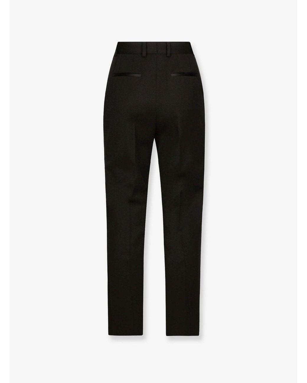 Dolce & Gabbana Black Tuxedo Virgin Wool And Silk Trousers