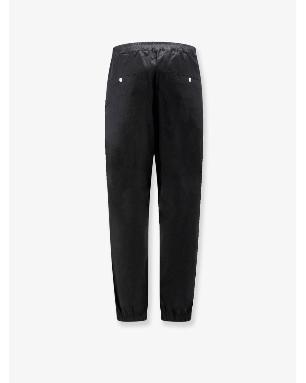 Rick Owens Black Tecuatl Track Cotton Blend Pants for men