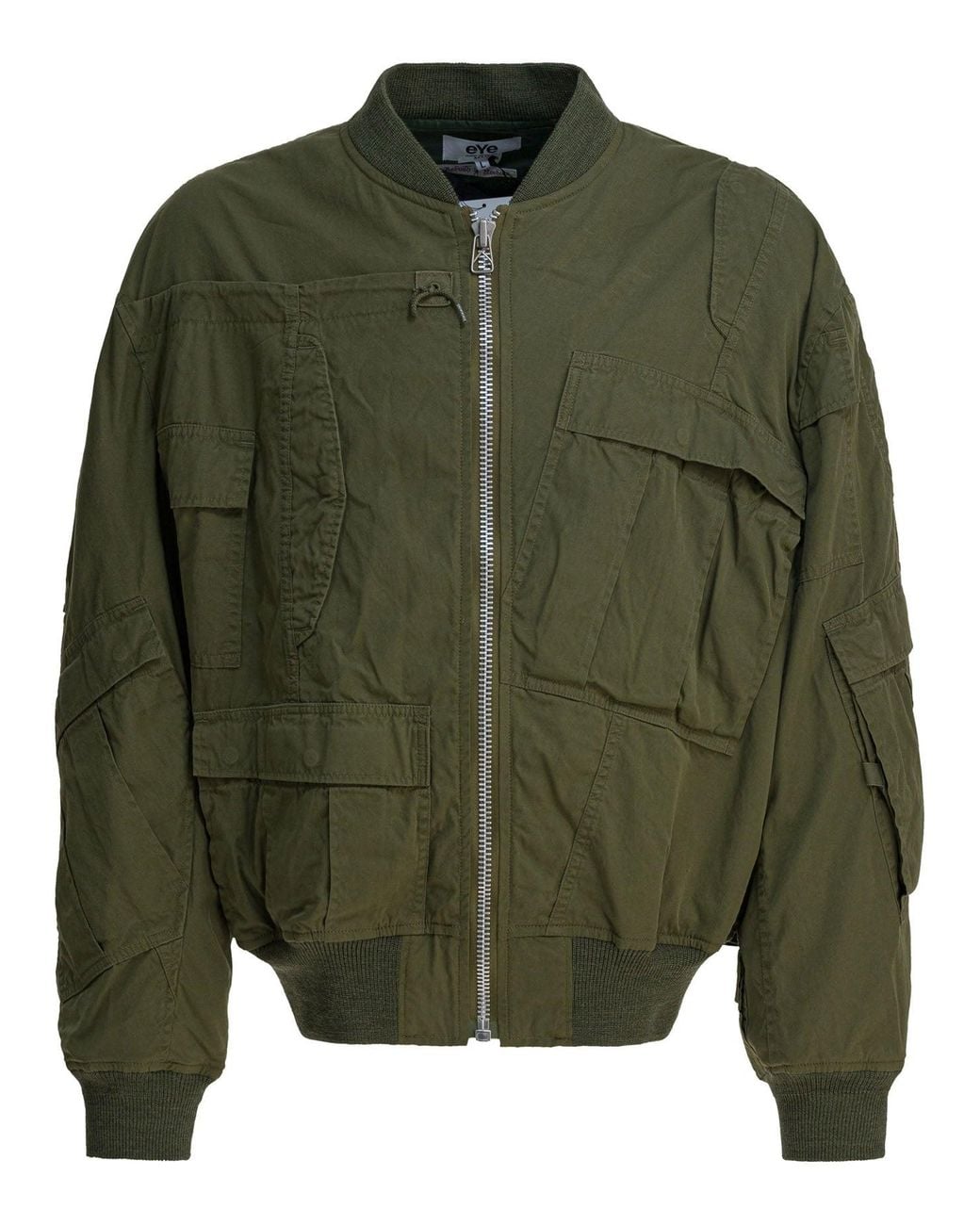 Junya Watanabe Green Cotton And Nylon Bomber Jacket Jackets And Coats for men
