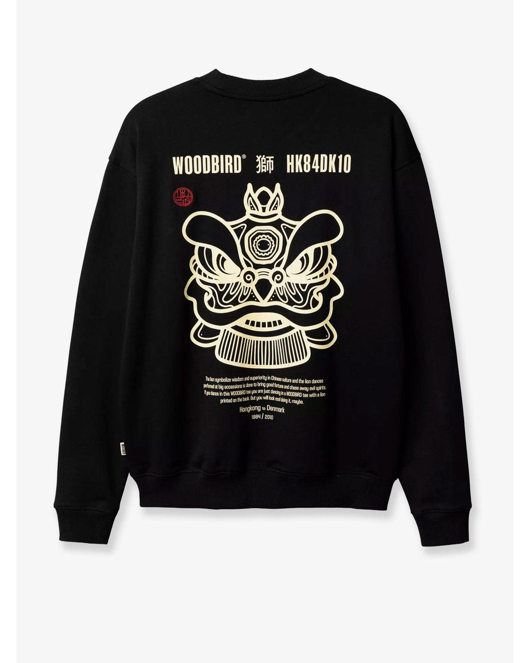 Woodbird Black Wbcane Lion Cotton Jersey for men