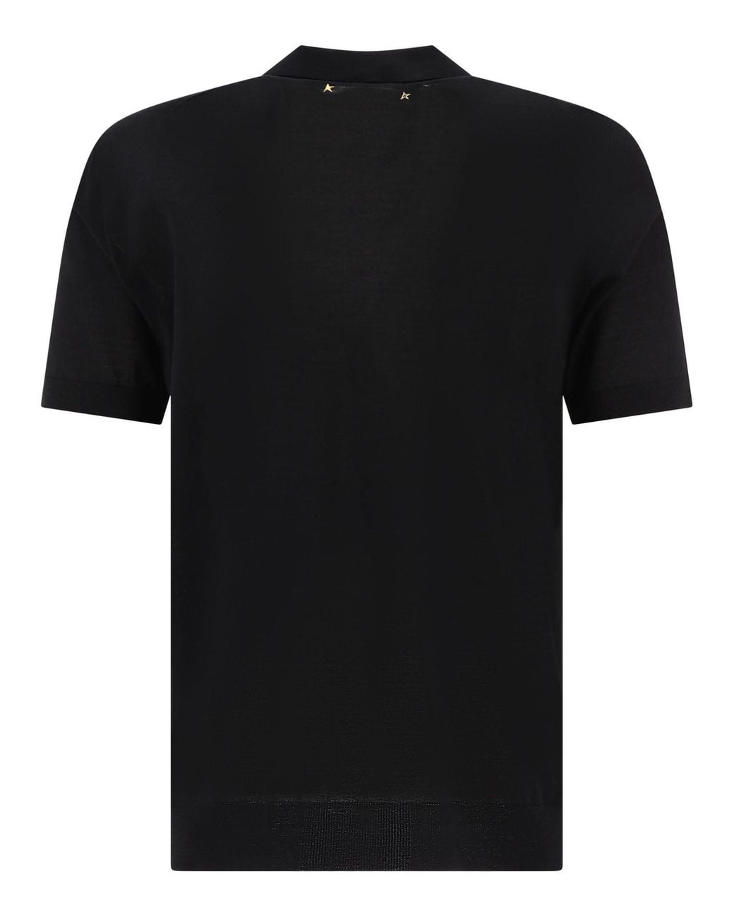Golden Goose Deluxe Brand Black Merino Wool Polo Shirt for men