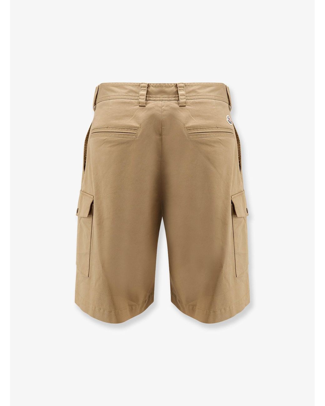 Moncler Natural Cargo Cotton Shorts for men