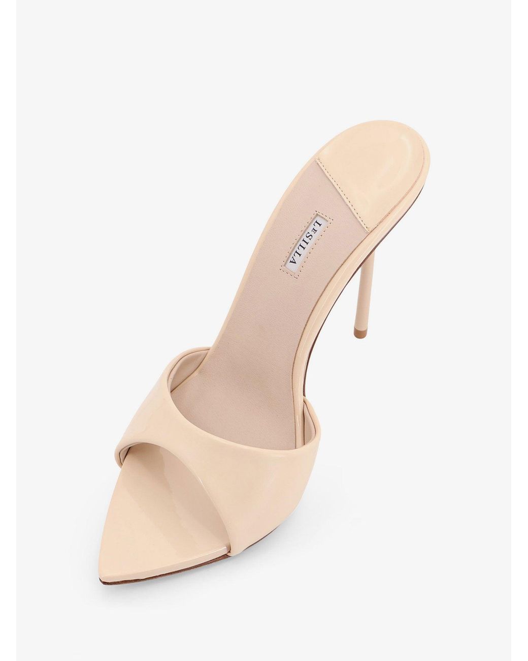 Le Silla Natural Bella Patent Leather Sandals
