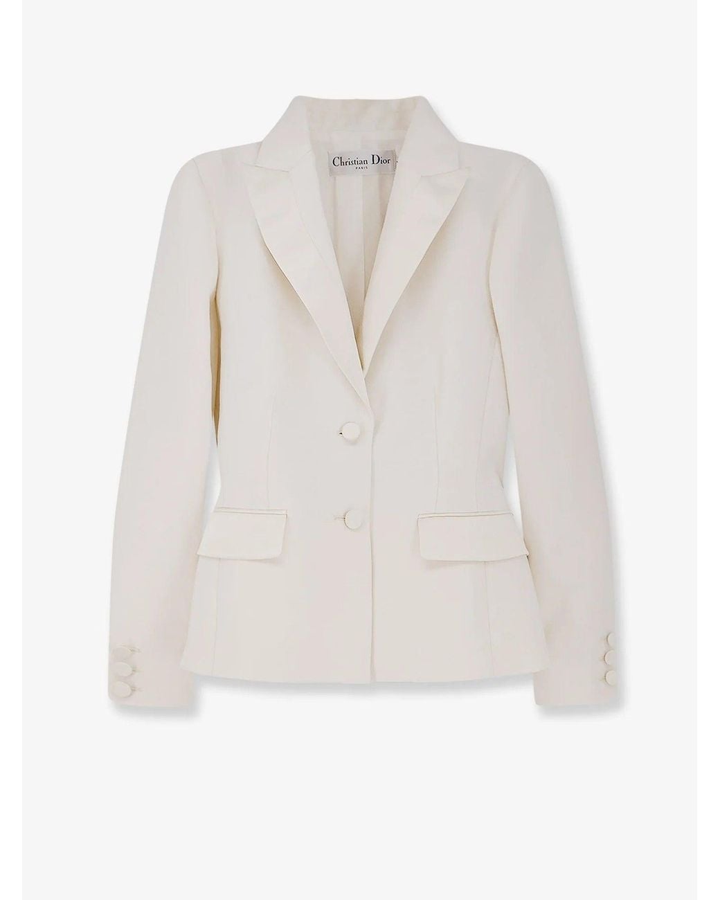 Dior White Wool And Silk Blazer Jacket