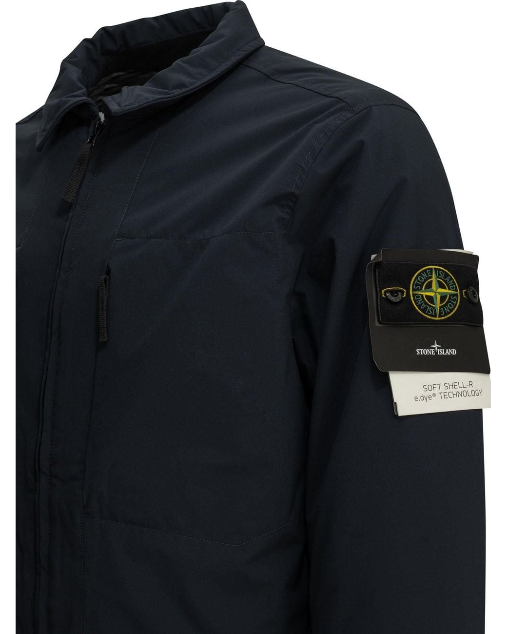 Stone Island Black "Soft Shell" Padded Jacket for men