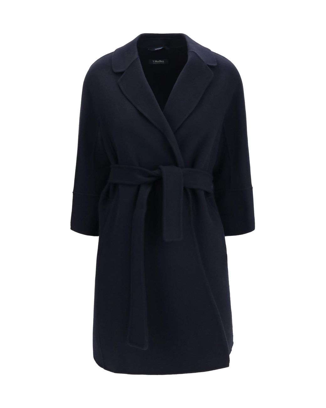 Max Mara Blue 'S Maxmara Arona Virgin Wool Coat
