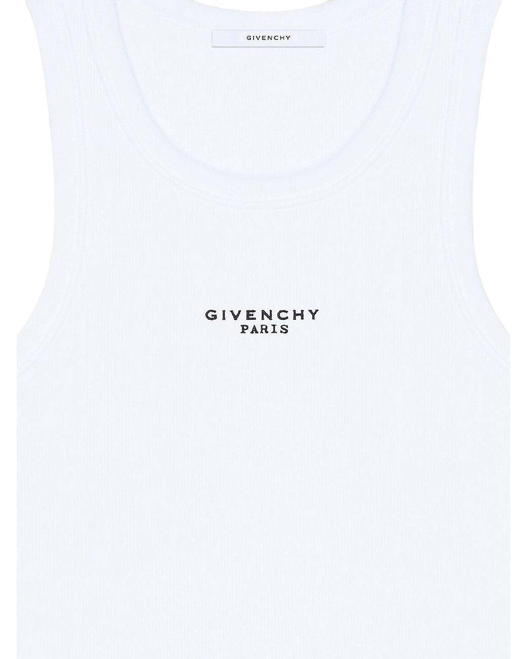 Givenchy White Cotton Blend Tank Top