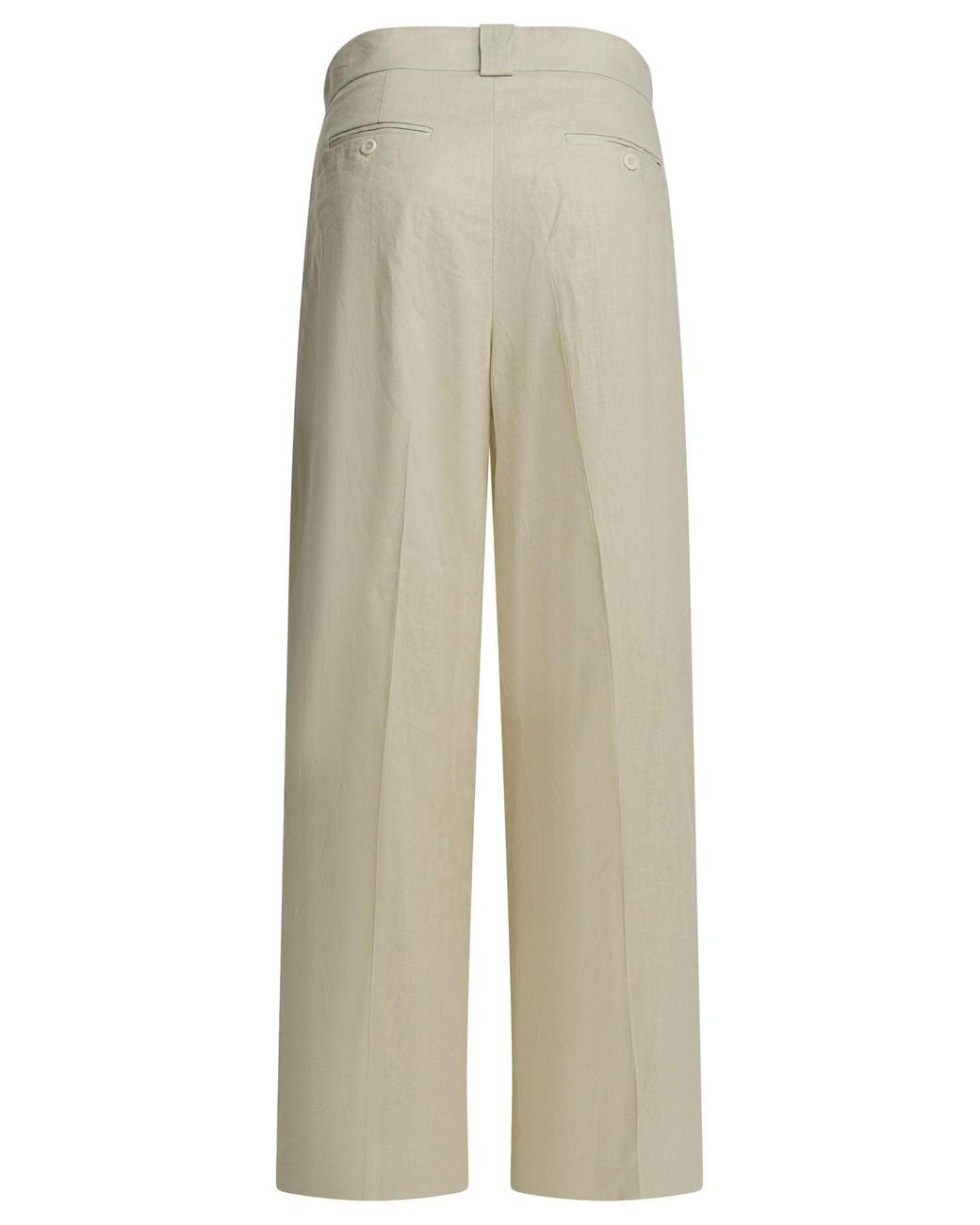 Ines De La Fressange Paris White Trousers Beige