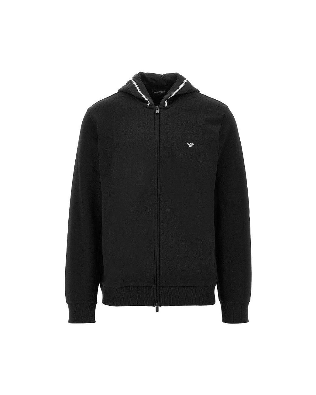 EA BODYWEAR Black Loungewear Hoodie for men