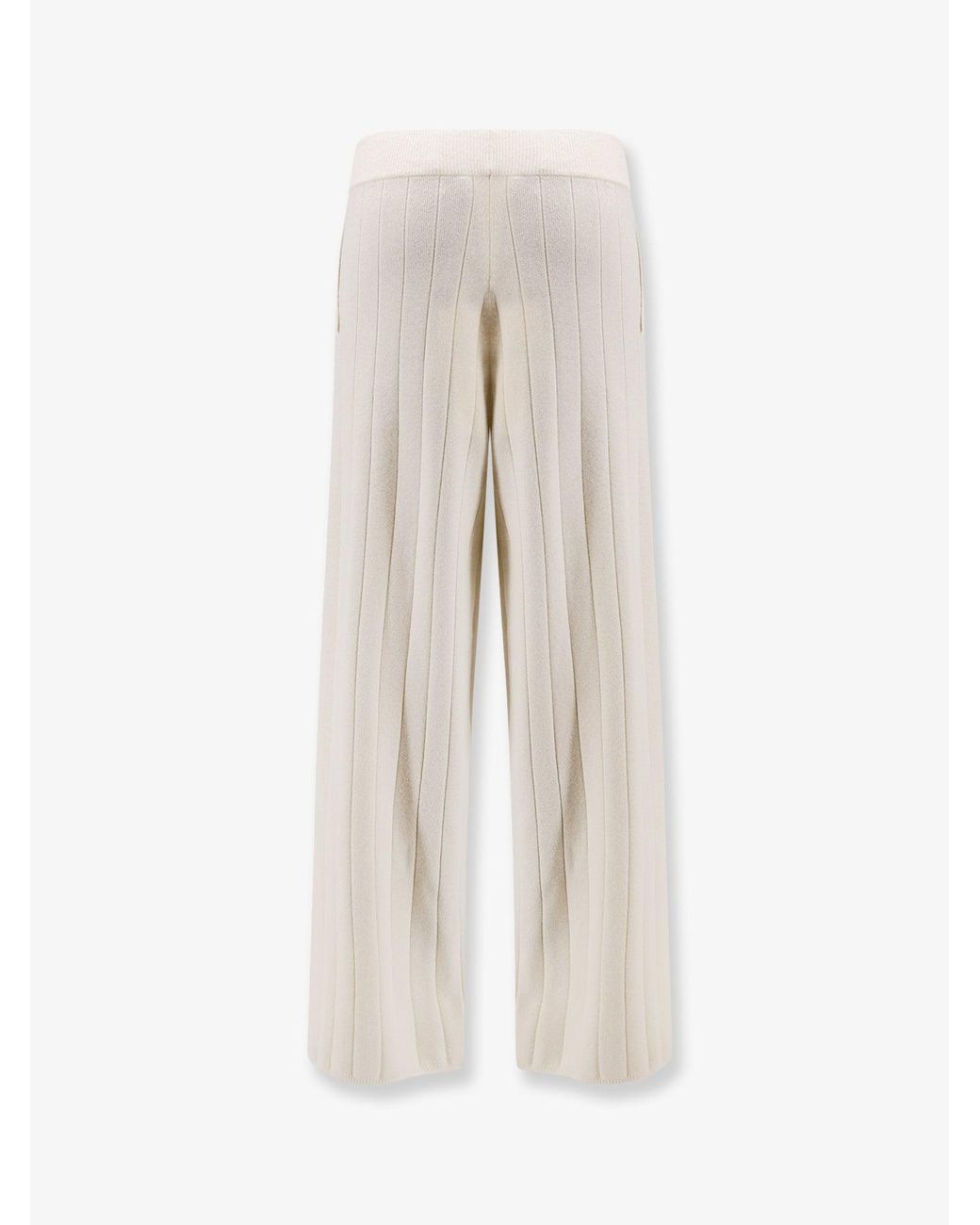 Max Mara White Jardin Cashmere Trousers