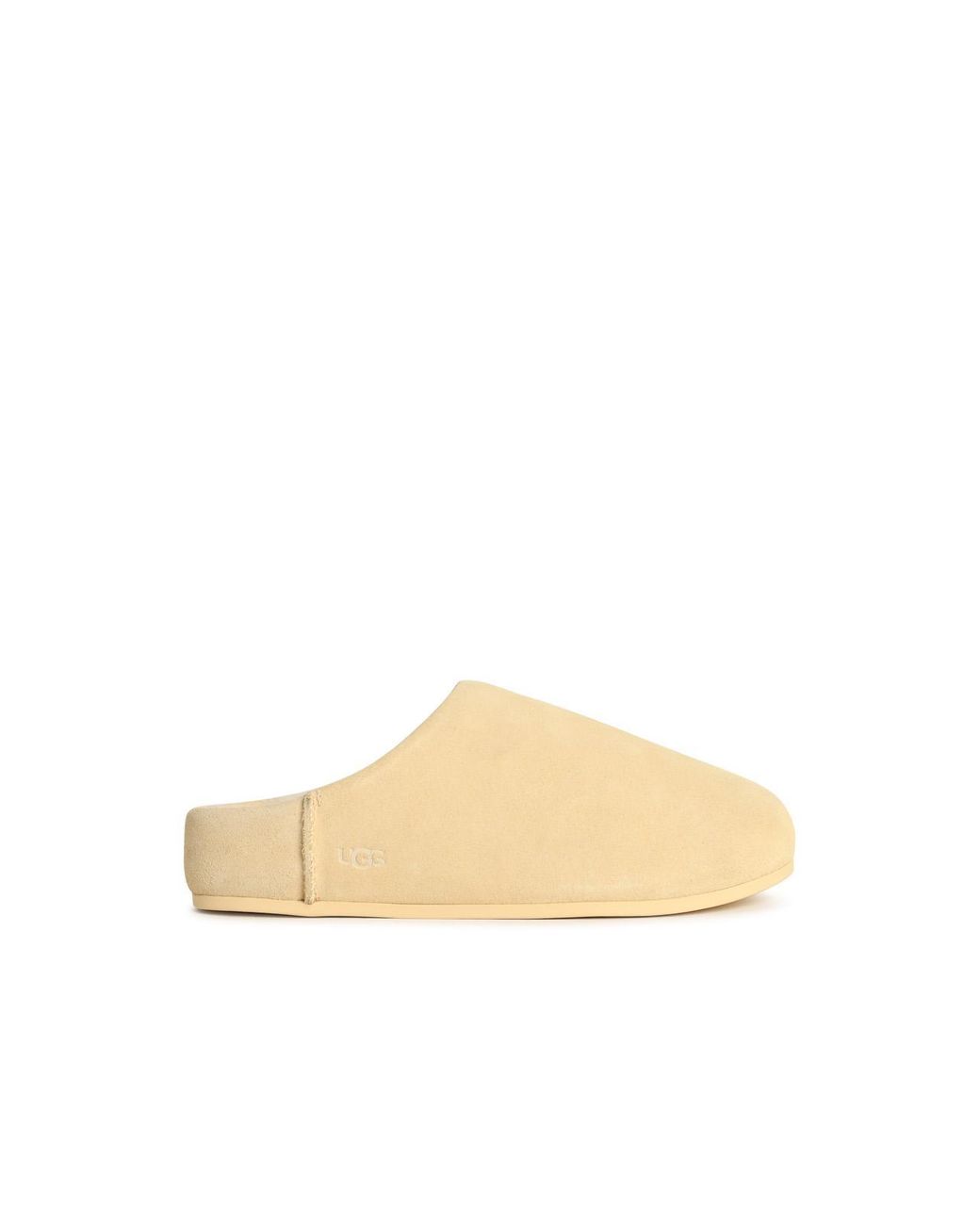 Ugg White Elea Slip-On Cream Leather Slippers
